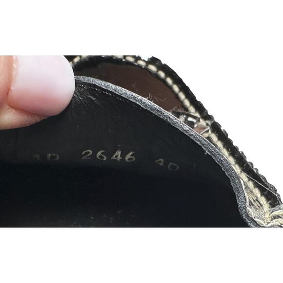 PRADA Black Patent Leather Logo Buckle Tassel Driving Moccasins Loafers Flats 40 - Picture 6 of 8
